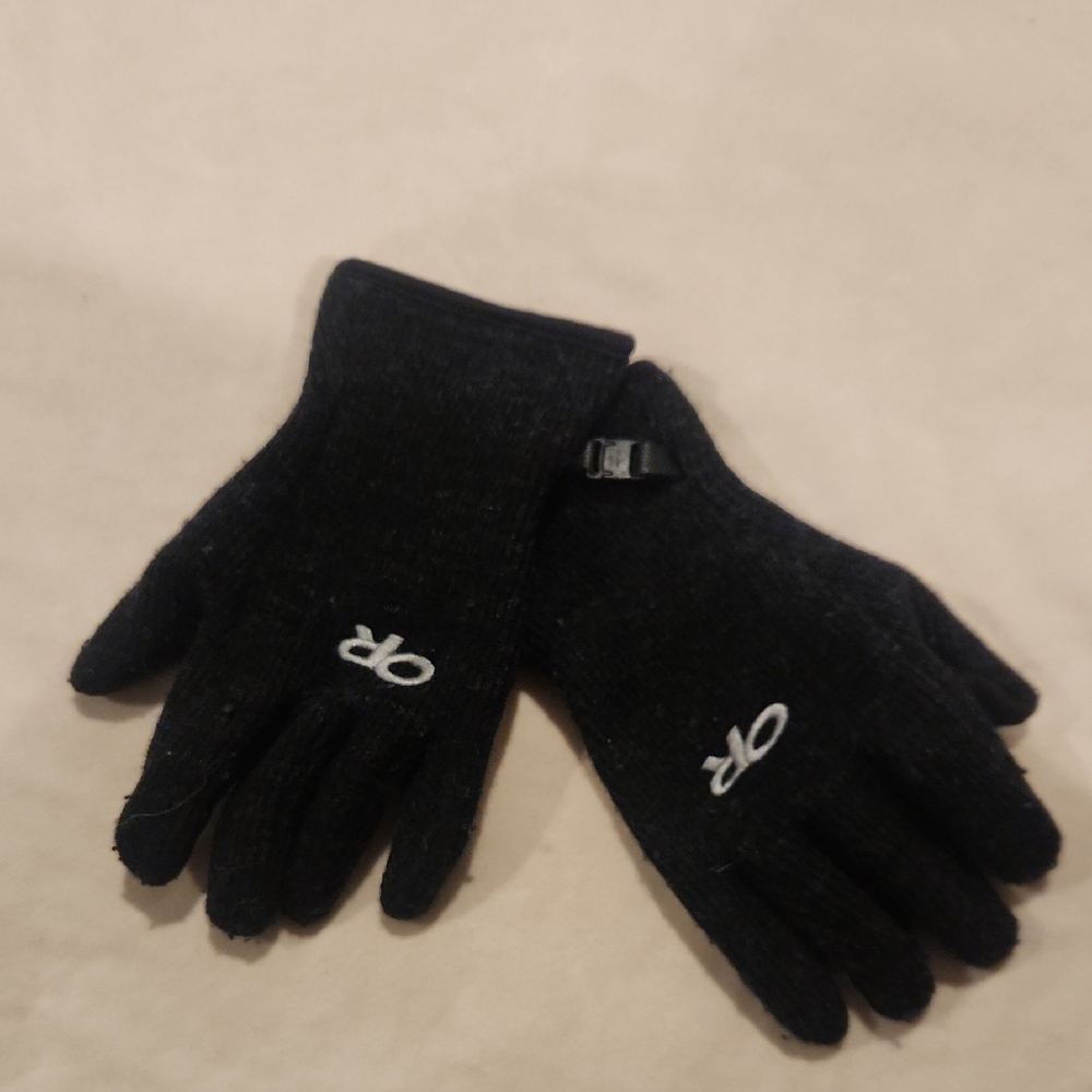 Kids OUTDOOR RESEARCH black Gloves Black Knit Gloves